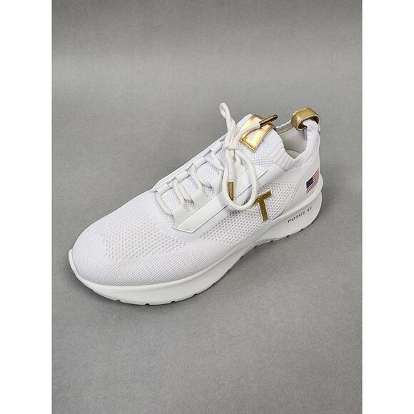 DONALD TRUMP POTUS 45 WHITE SNEAKERS SIZE 11 BRAND NEW READY TO SHIP!??? main image 4